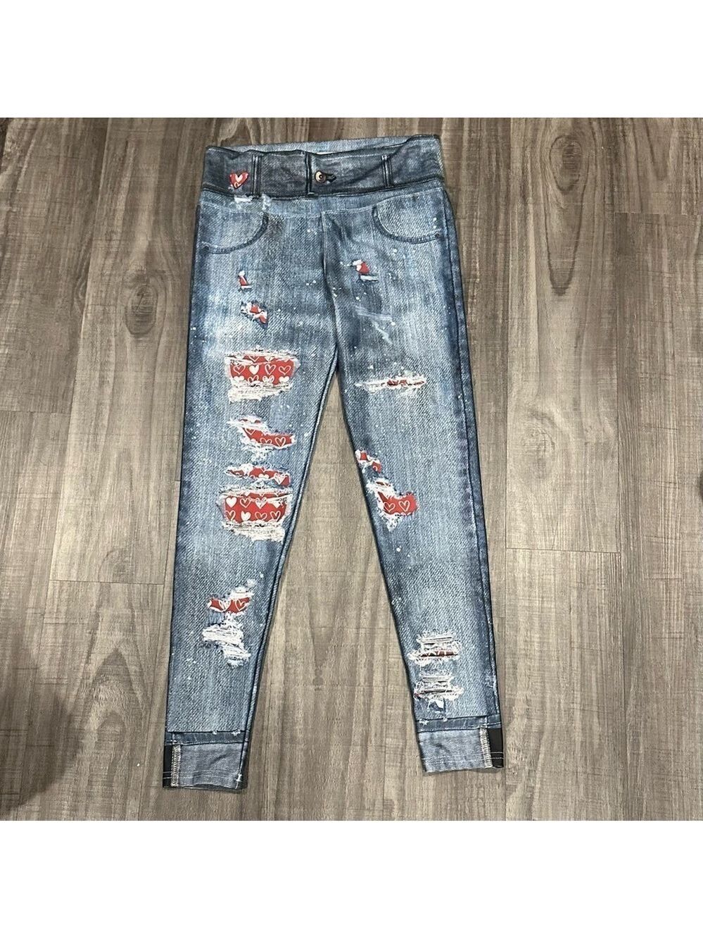 Kinina Destroyed Denim Leggings – Women’s Size M